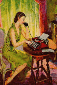 Lady with Royal Typewriter